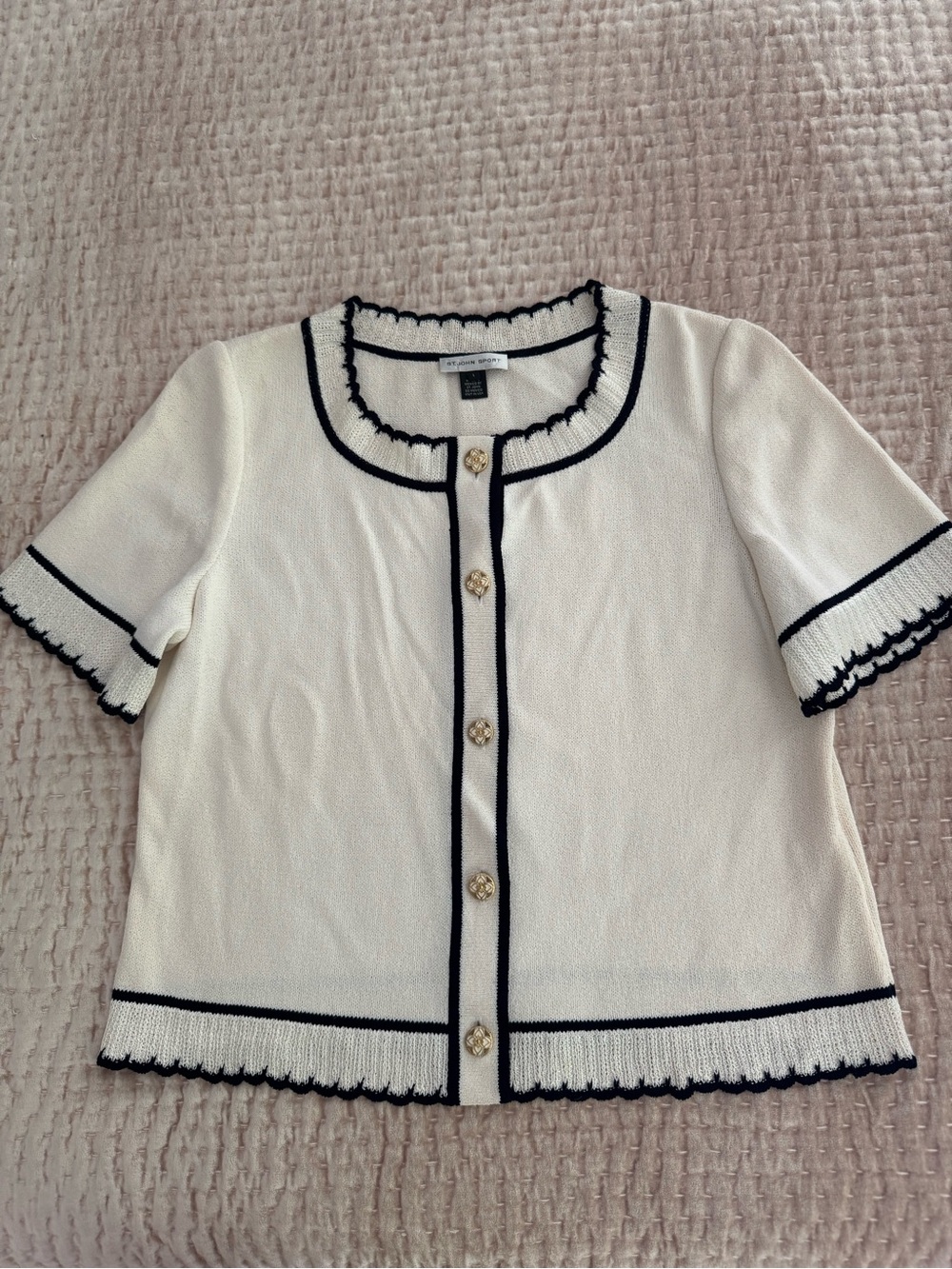 NWOT St. John Sport by Marie Gray Vintage Wool Blend Cardigan Luxury Classic